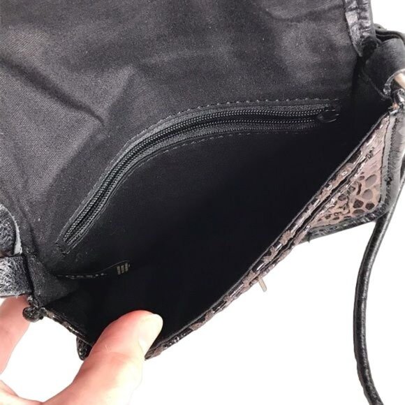 Fossil mini crossbody bag croc-embossed leather brown - Picture 7 of 8